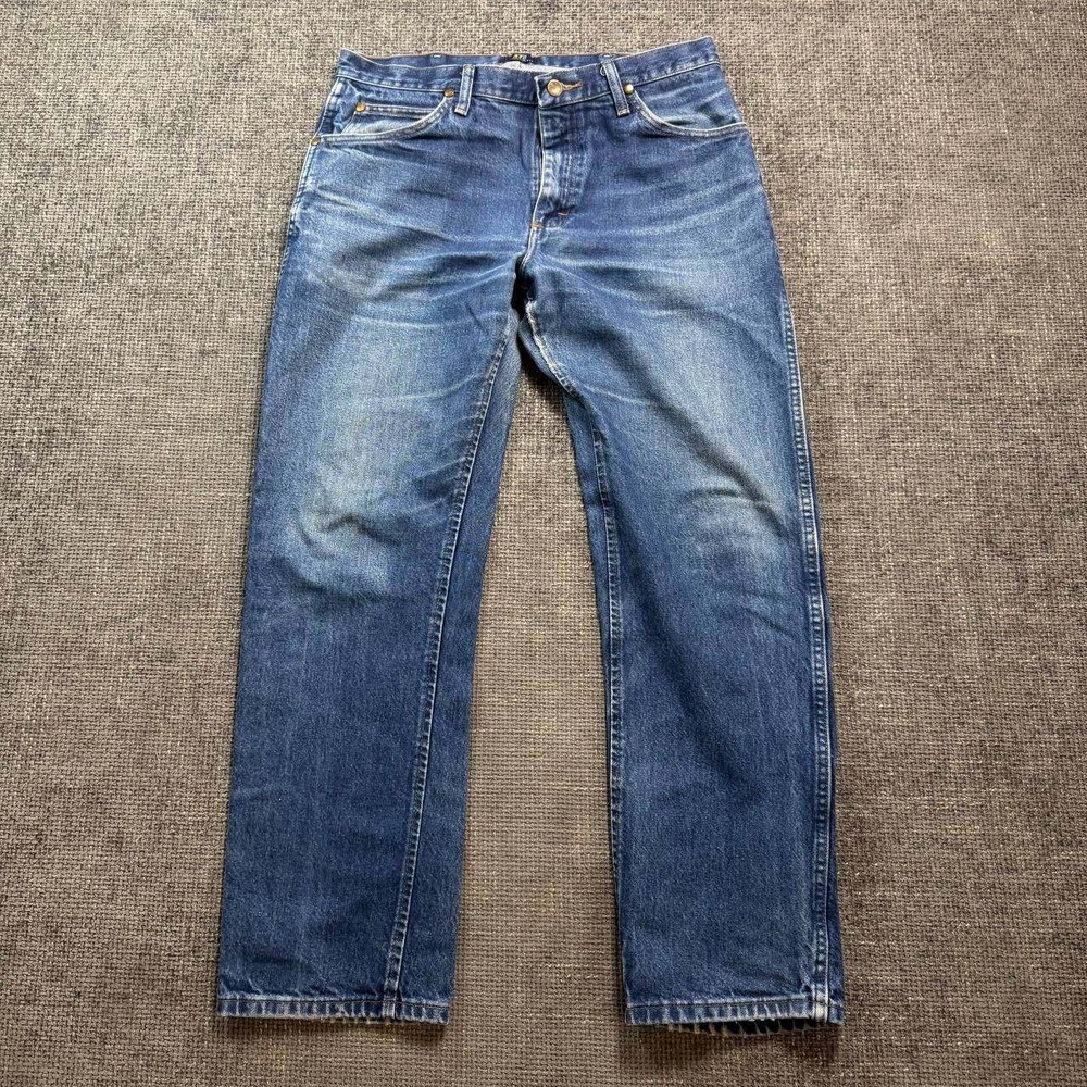 Wrangler Cowboy Cut Jeans Mens 33x30 Blue Medium Wash Straight Leg Vintage 90s - Picture 7 of 16